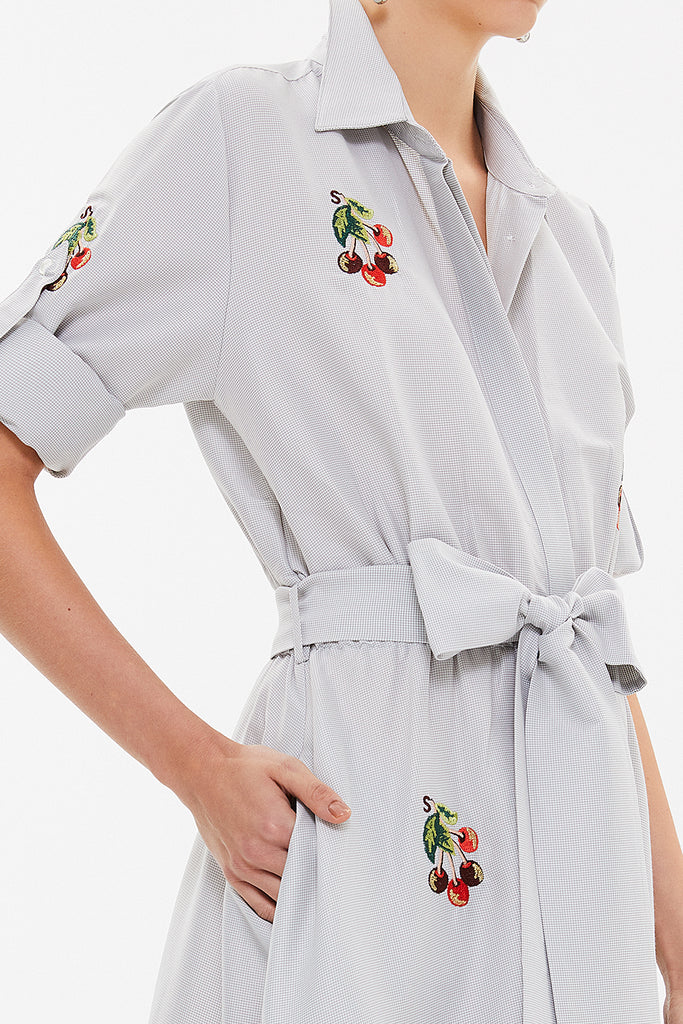 Beige Embroidered maxi  dress 92866