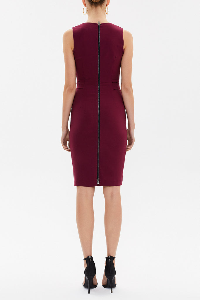 Fuchsia Belted mini dress 91728