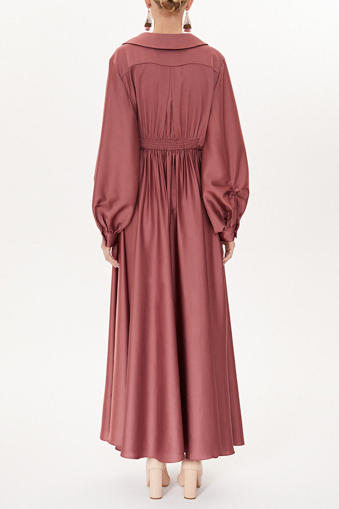 Cinnamon Ballon sleeve maxi dress 93447