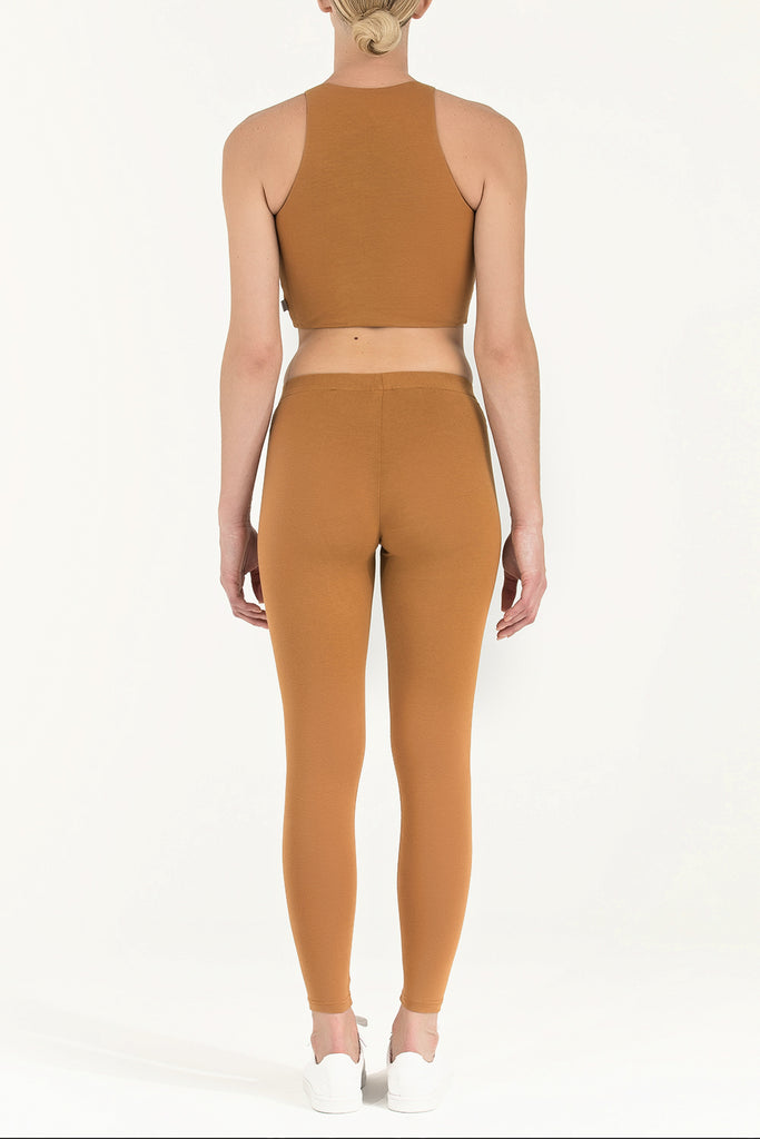 Mustard Woven  leggings 41164