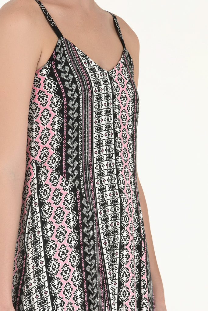 Kristal Taşlı Kolsuz Elbise Pembe 92337