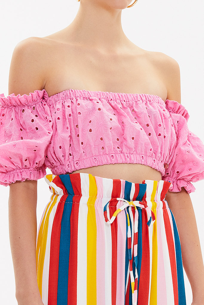 Pink Brode  short blouse  19758