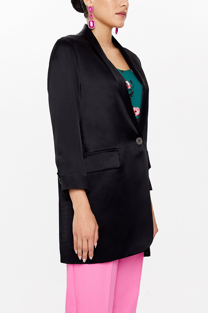 Black Wide cut jacket 61136