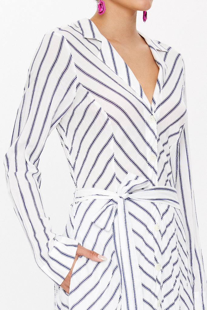 Navy Blue Crushed midi dress 92789