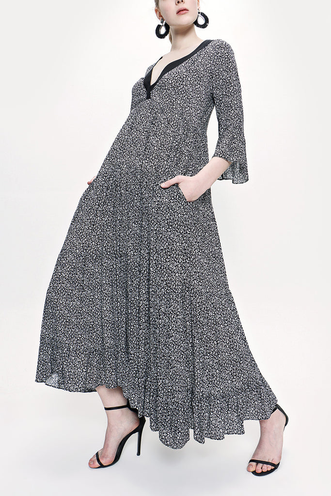 Black Pleated dress 93769