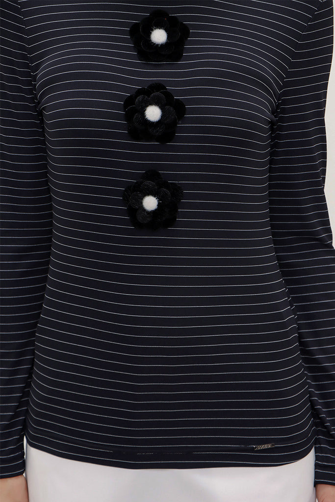 Black Accessory detail  woven  blouse  19665-B