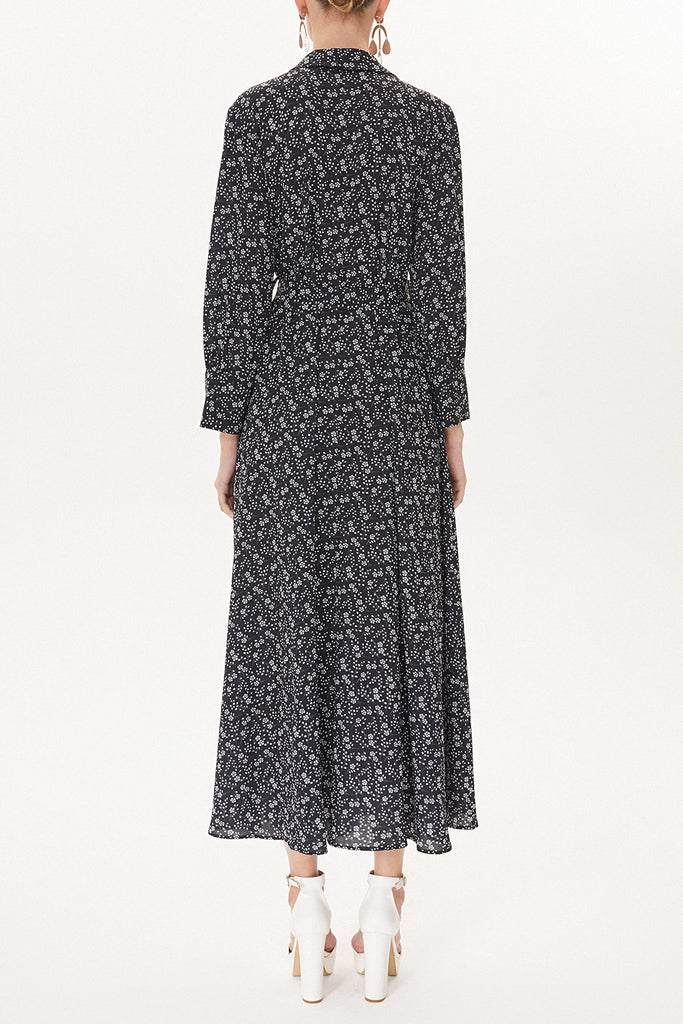 Floral Printed Wide cut shirt dress 93481