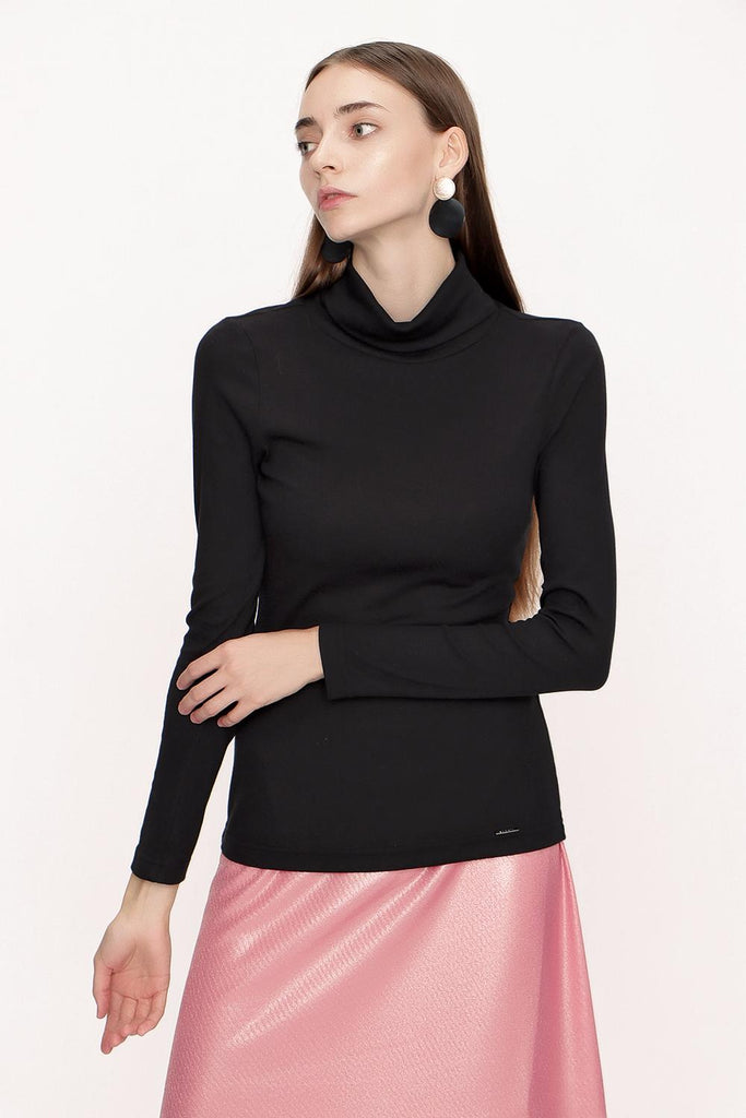 Black Turtleneck blouse 19842