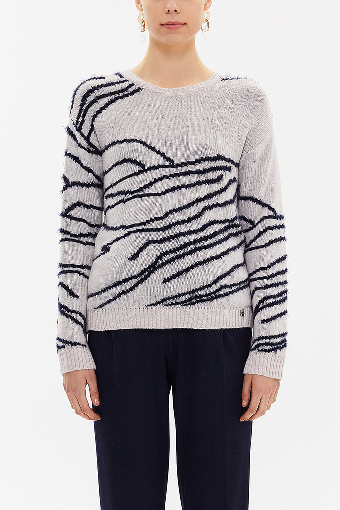 Stone Wide cut knitwear sweater 28752