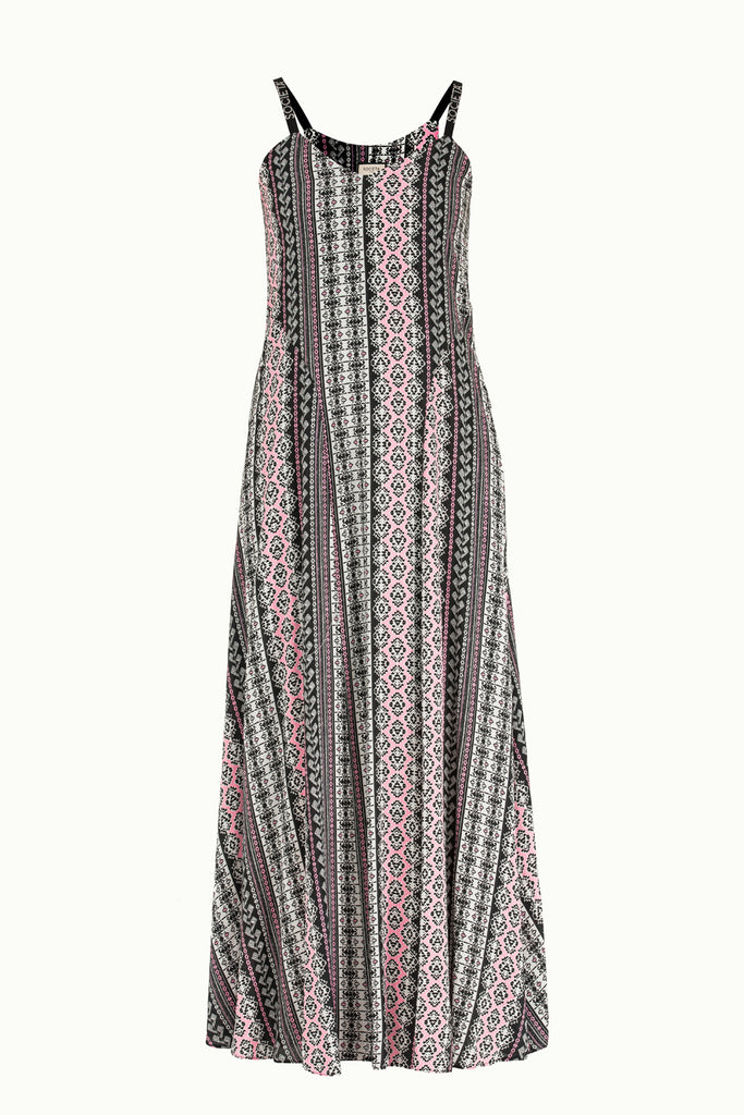 Kristal Taşlı Kolsuz Elbise Pembe 92337