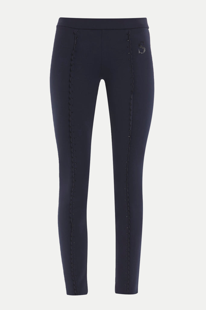 Navy Blue Laser cut leggings 40982