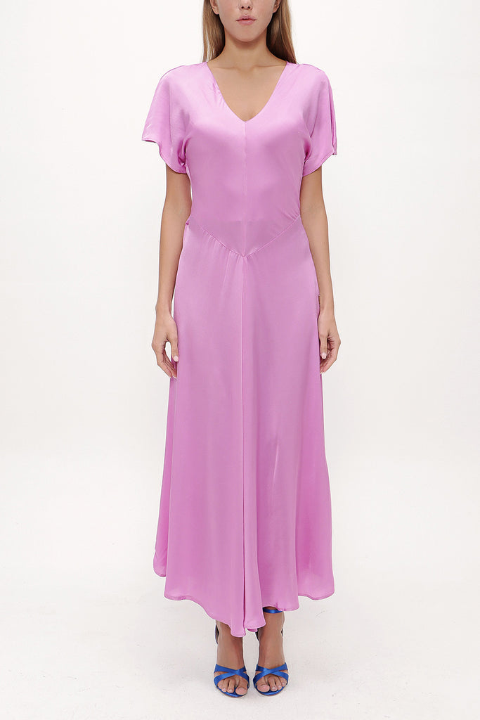 Lilac Short sleeve maxi dress 92831