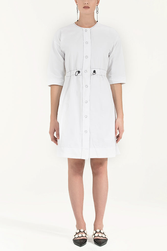 Kordonlu Mini Elbise 92123