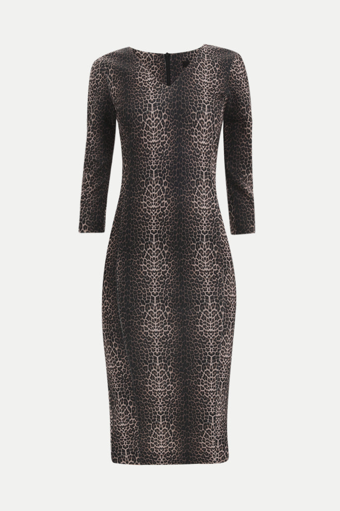 Pars V-neck  Slim fit  midi dress  91439