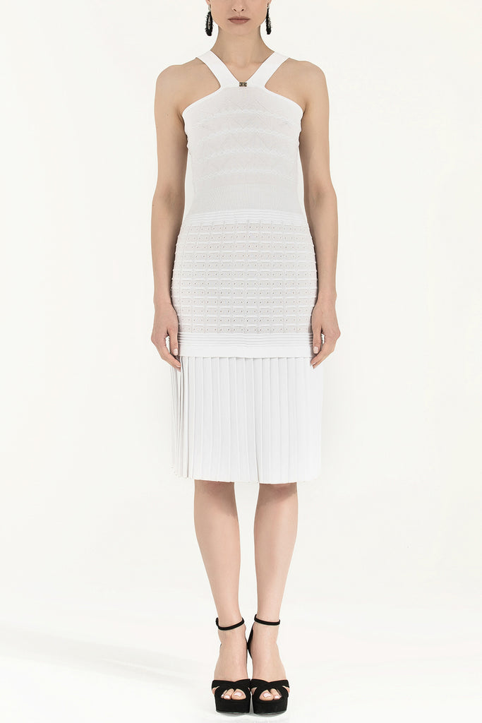 Triko Atlet Elbise Beyaz 28043