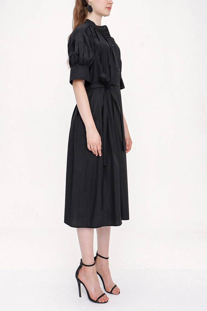 Black Pleated dress 93945