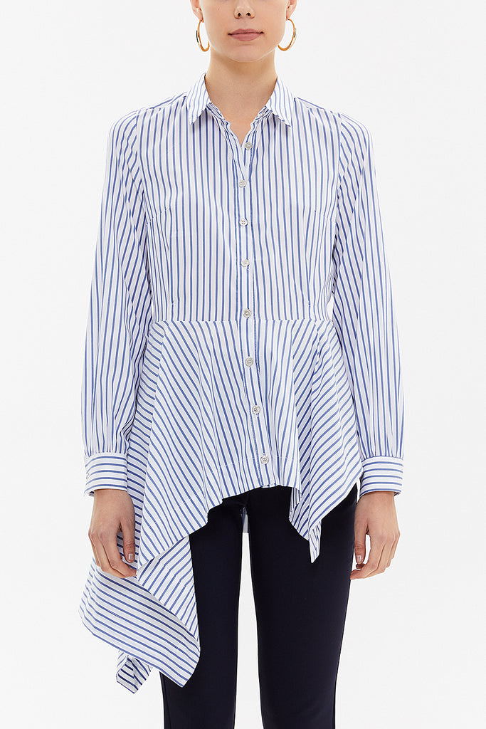 Light Blue Wide cut flowing shirt  10727