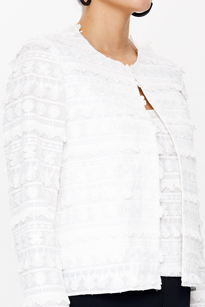 White Brode  chanel Jacket 61110