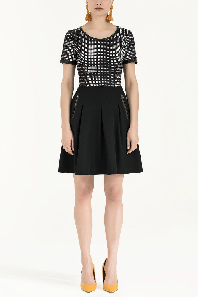 Eteği Pilili Elbise Siyah 91547