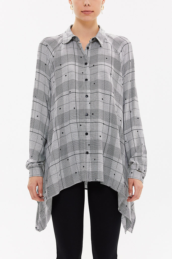 Patterned Wide cut shirt 10701