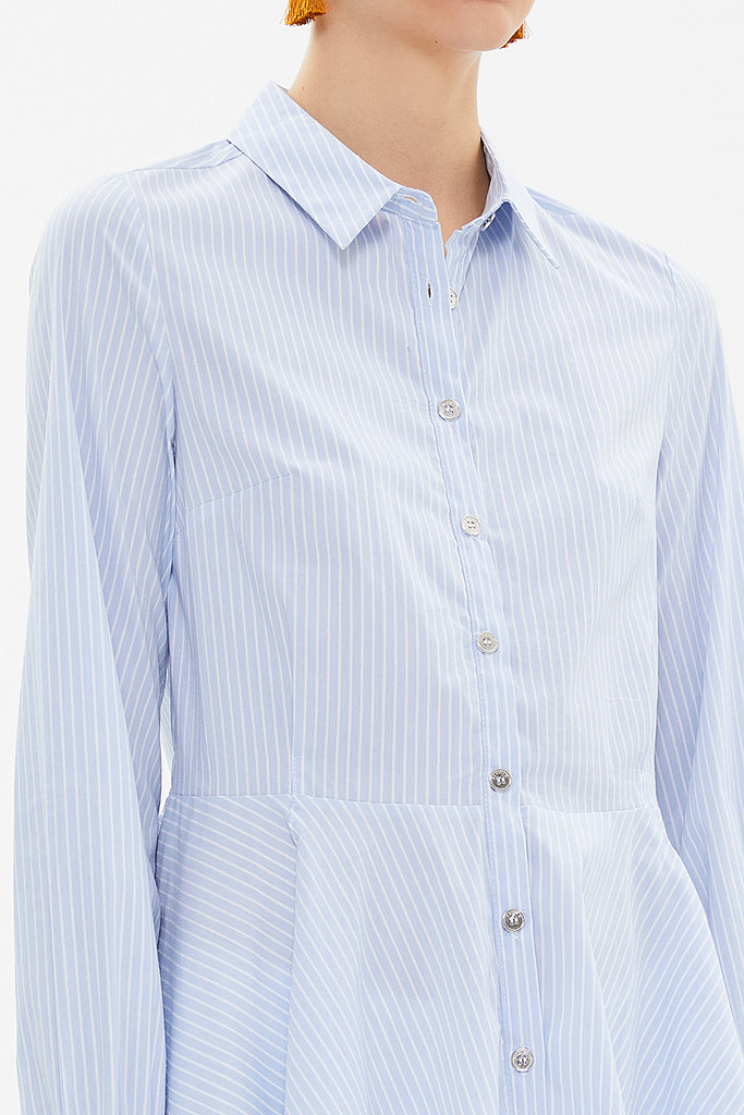 Blue Wide cut flowing shirt  10727