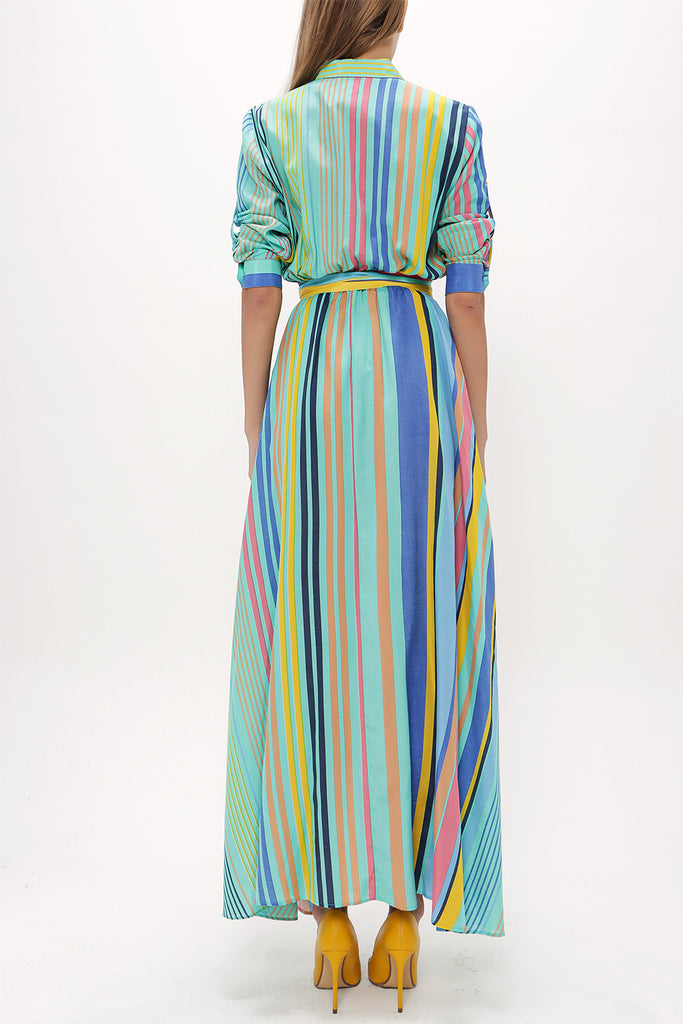 Mint Pocket and elastic maxi dress92878