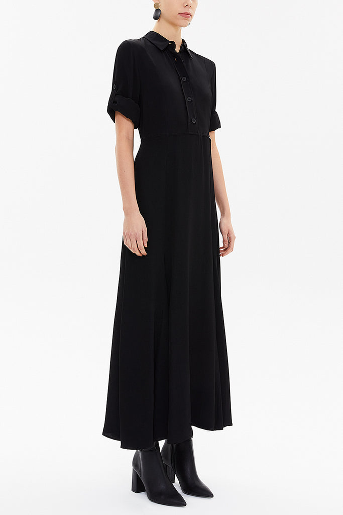 Black Elastic maxi dress 92975
