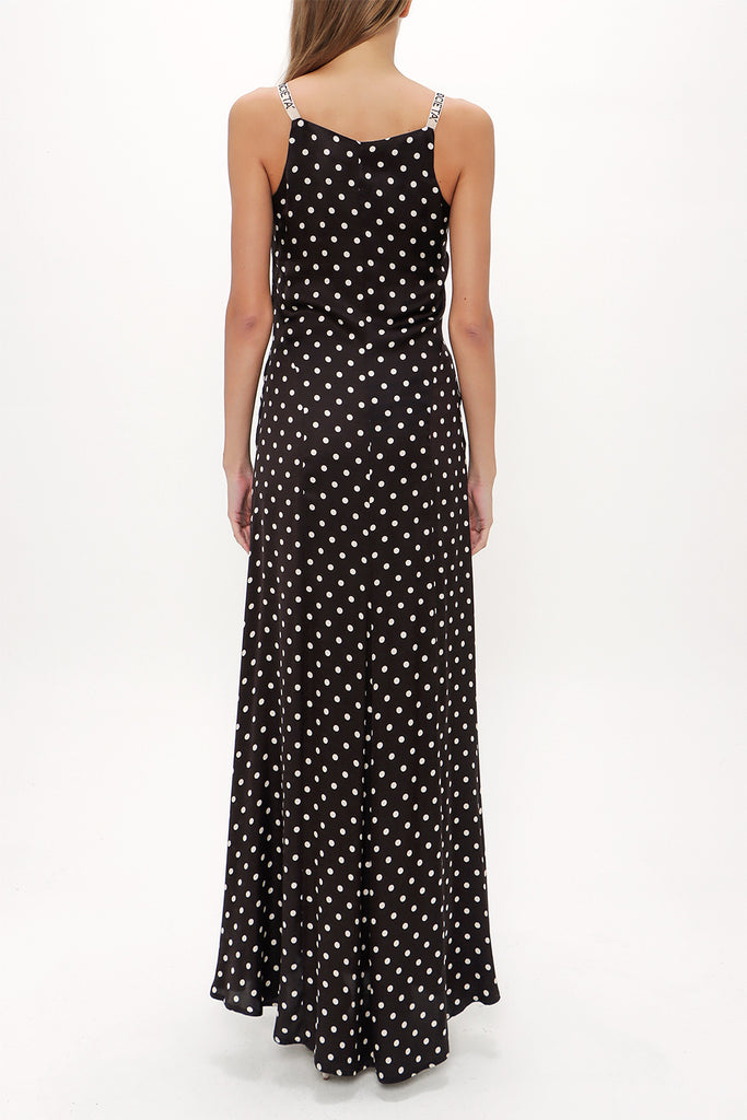 Spotted Crystal gems sleeveless maxi dress 92849