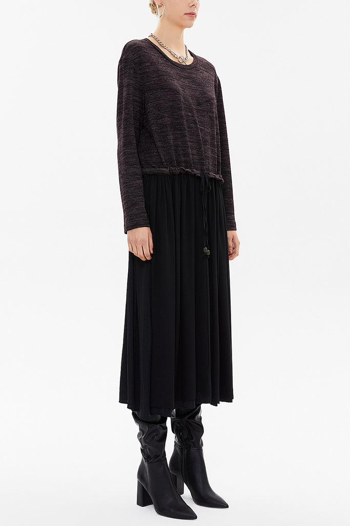 Plum Woven  midi dress  92164