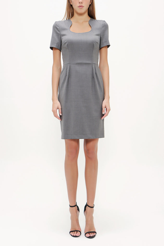 Gray Slim fit mini dress 91438