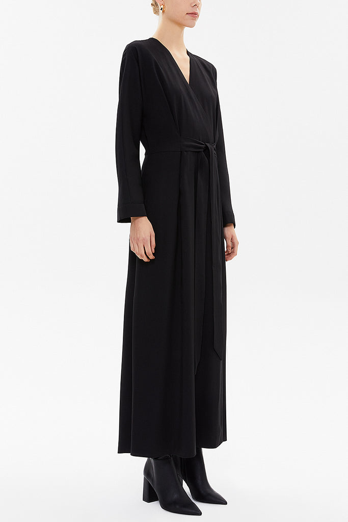 Black Slit maxi dress 92895