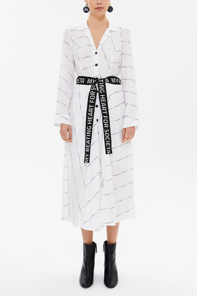 White Crushed midi dress 92789