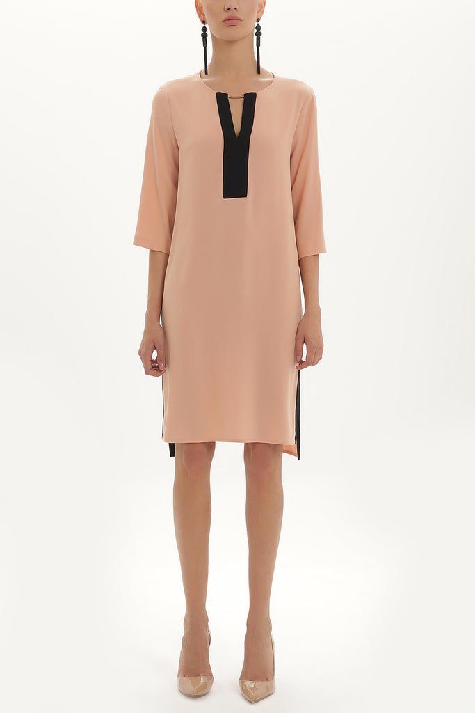 Salmon Wide cut midi dress 91428