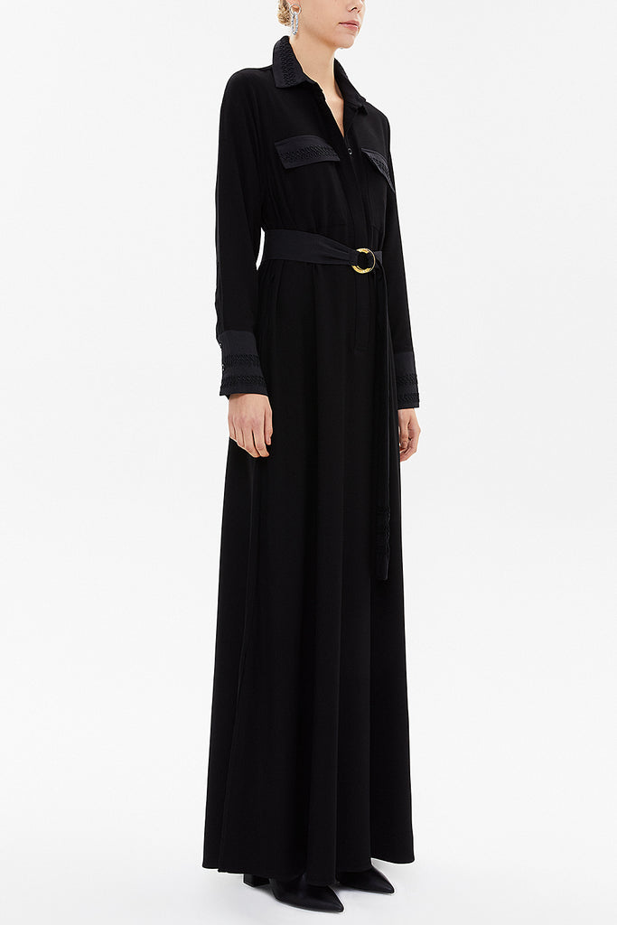 Black Waistband, pocket maxi dress 92588