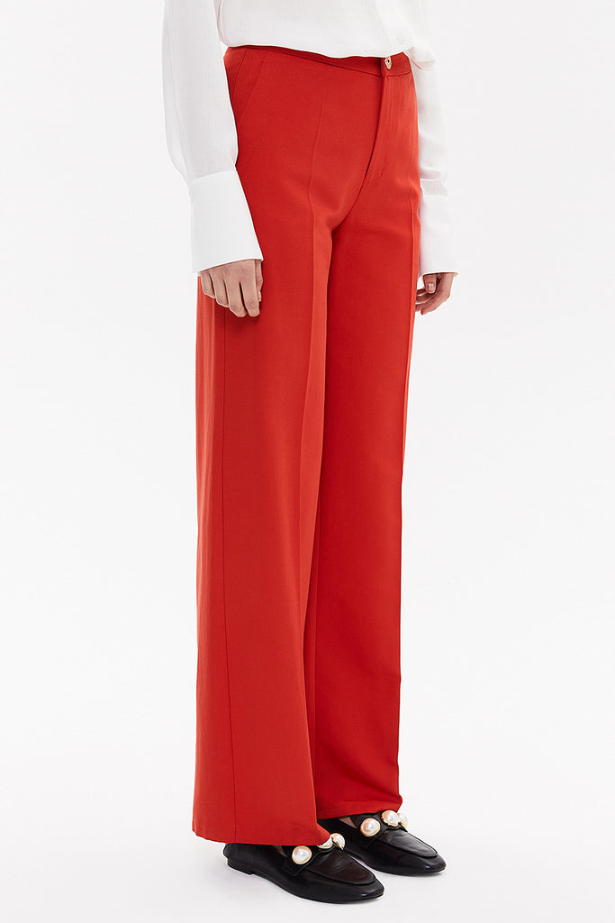 Red Wide leg pants 41292