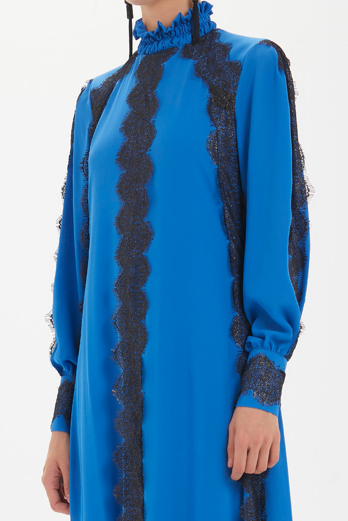 Dantelli Uzun Elbise 92329