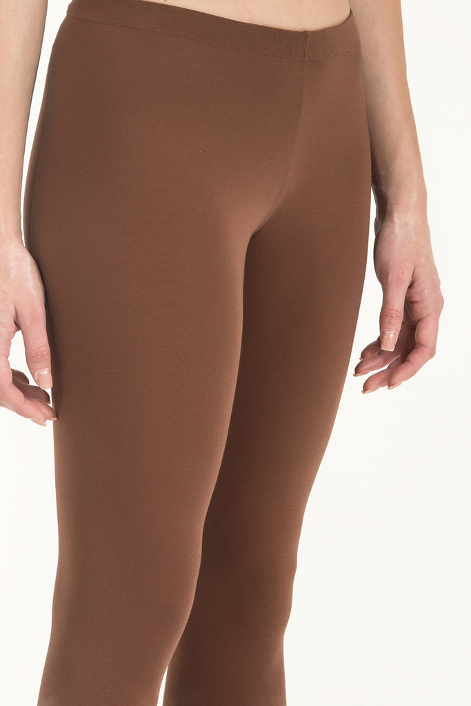 Brown Woven  leggings 41164