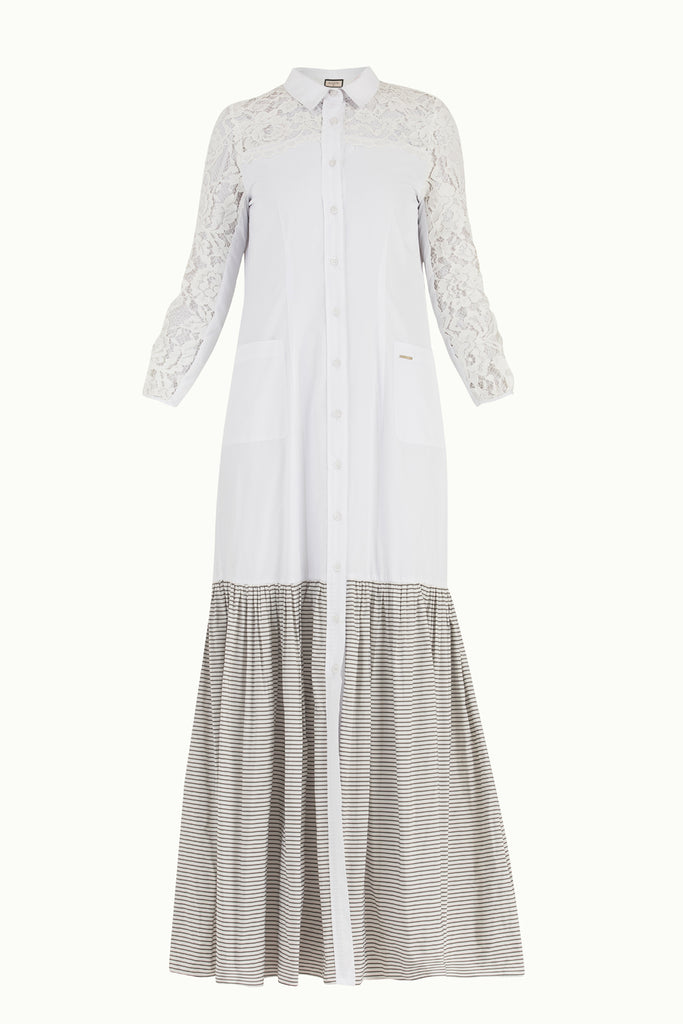 Dantelli Uzun Elbise 92248