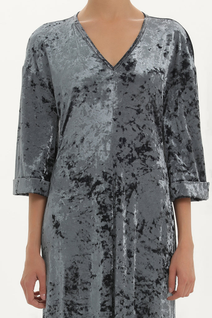 Gray Velvet dress 92153