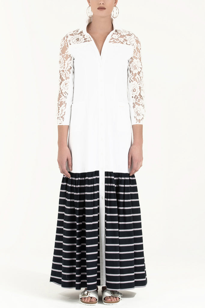 Dantelli Uzun Elbise 92248