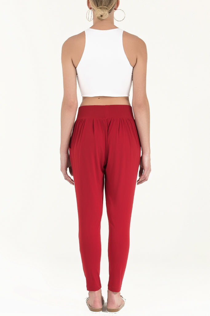 Red Wide cut pants 40682