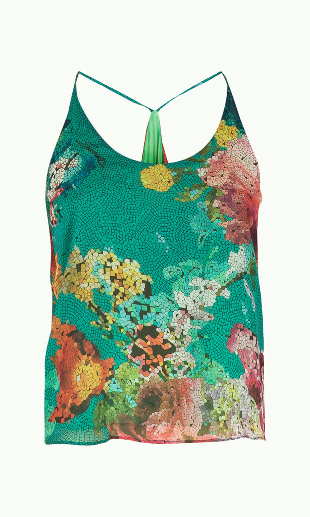 Askılı Şifon Bluz Yeşil 19627