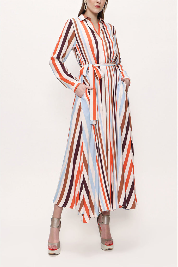 Striped Striped shirt dress 93716