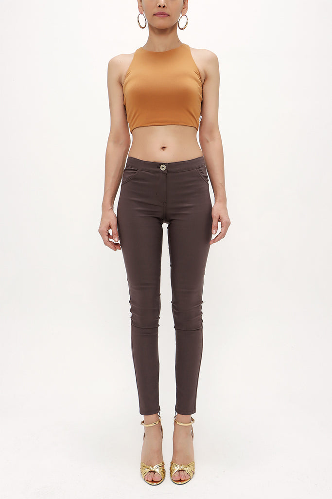 Mink Elastic slim pit pants 41028