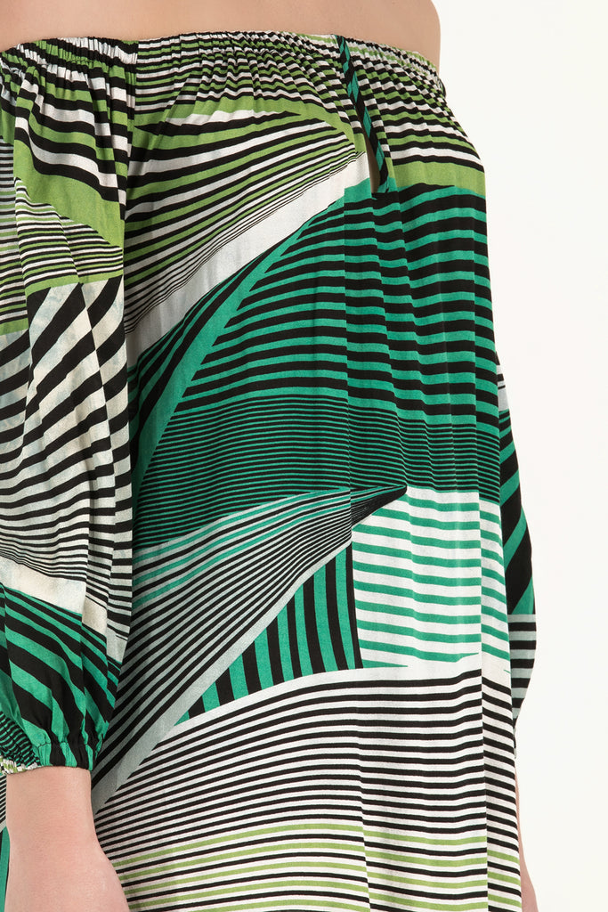 Yıldız Nakışlı Elbise Yeşil 92242