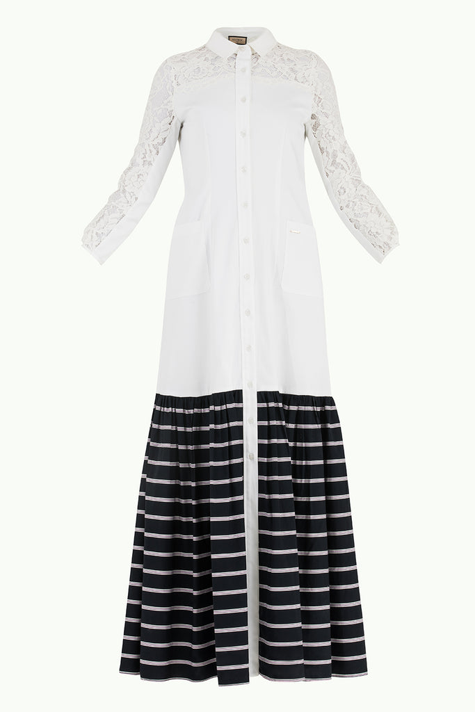 Dantelli Uzun Elbise 92248