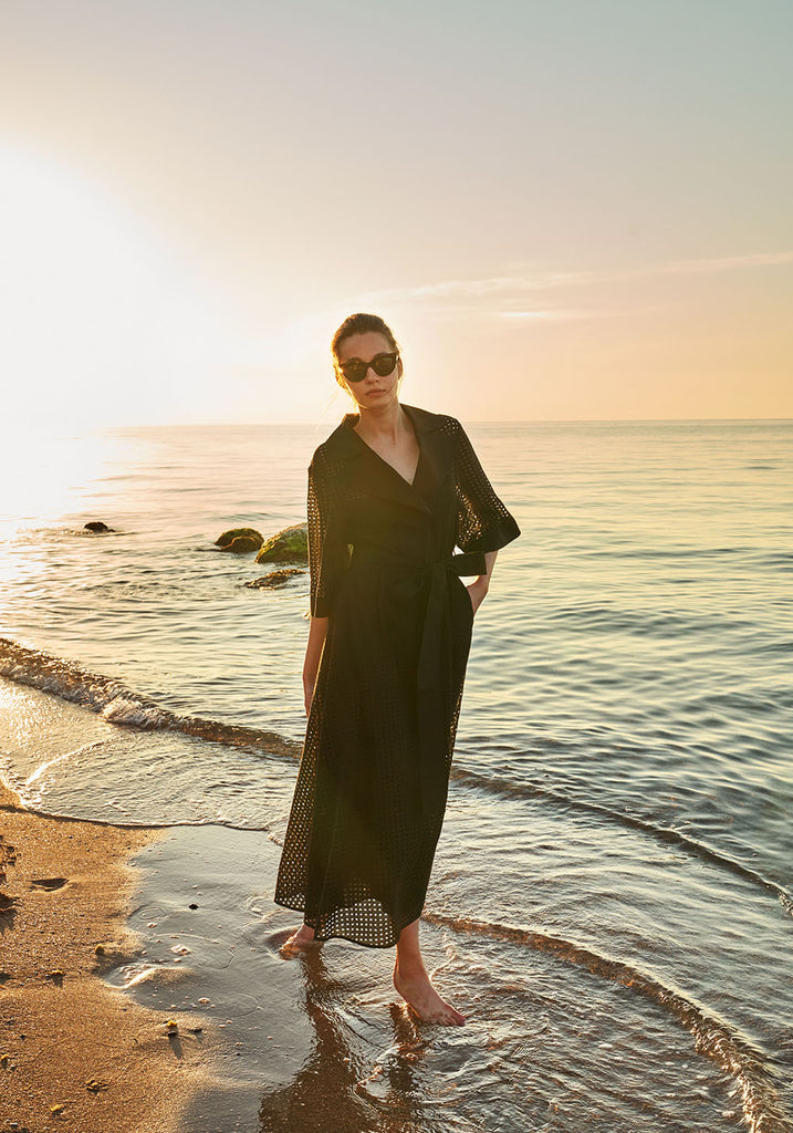 Black Scallop dress  93546