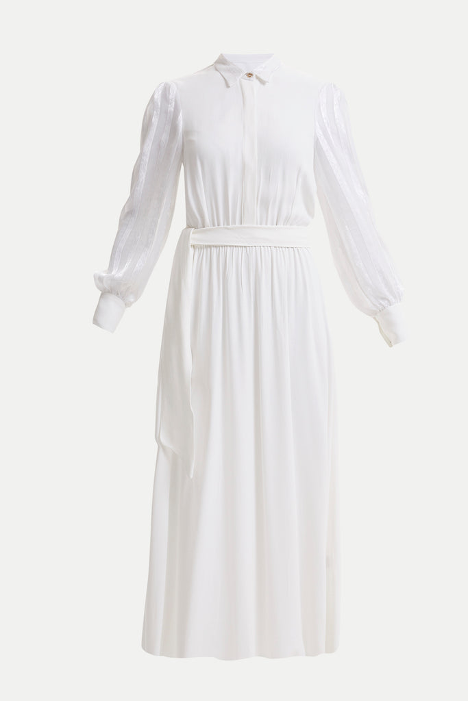 Balon Kol Lastikli Midi Elbise 92446