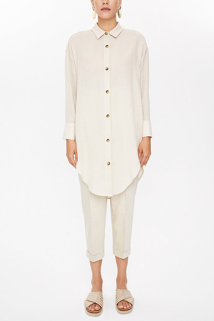 Beige Cotton tunic 10729