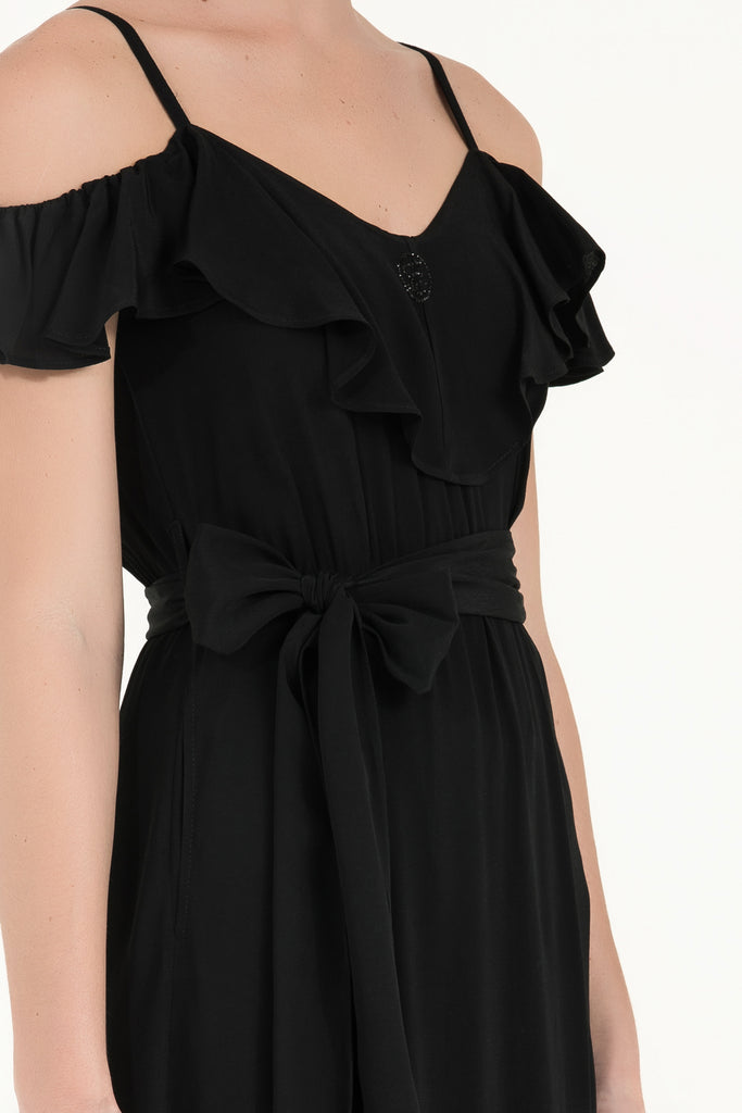 Valon Düşük Omuz Elbise